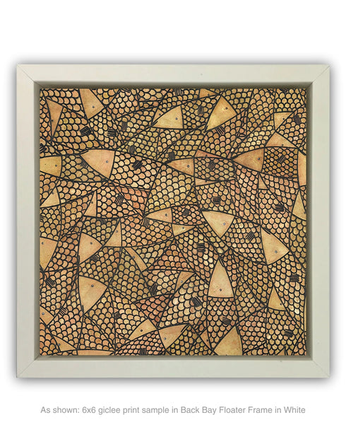 Copper Sardines | Framed Giclee Print on Canvas